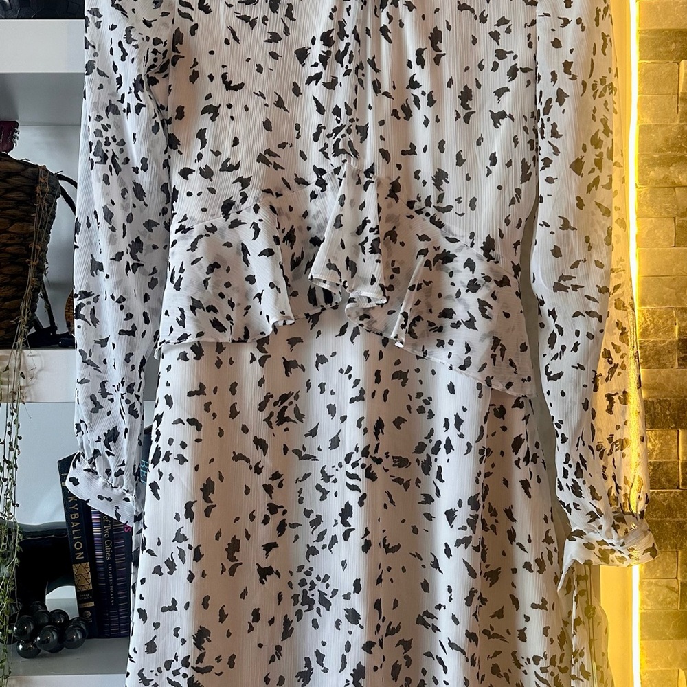Black and White Patterned Dress